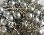 Pärlnålar, silver, 15mm. 100 st
