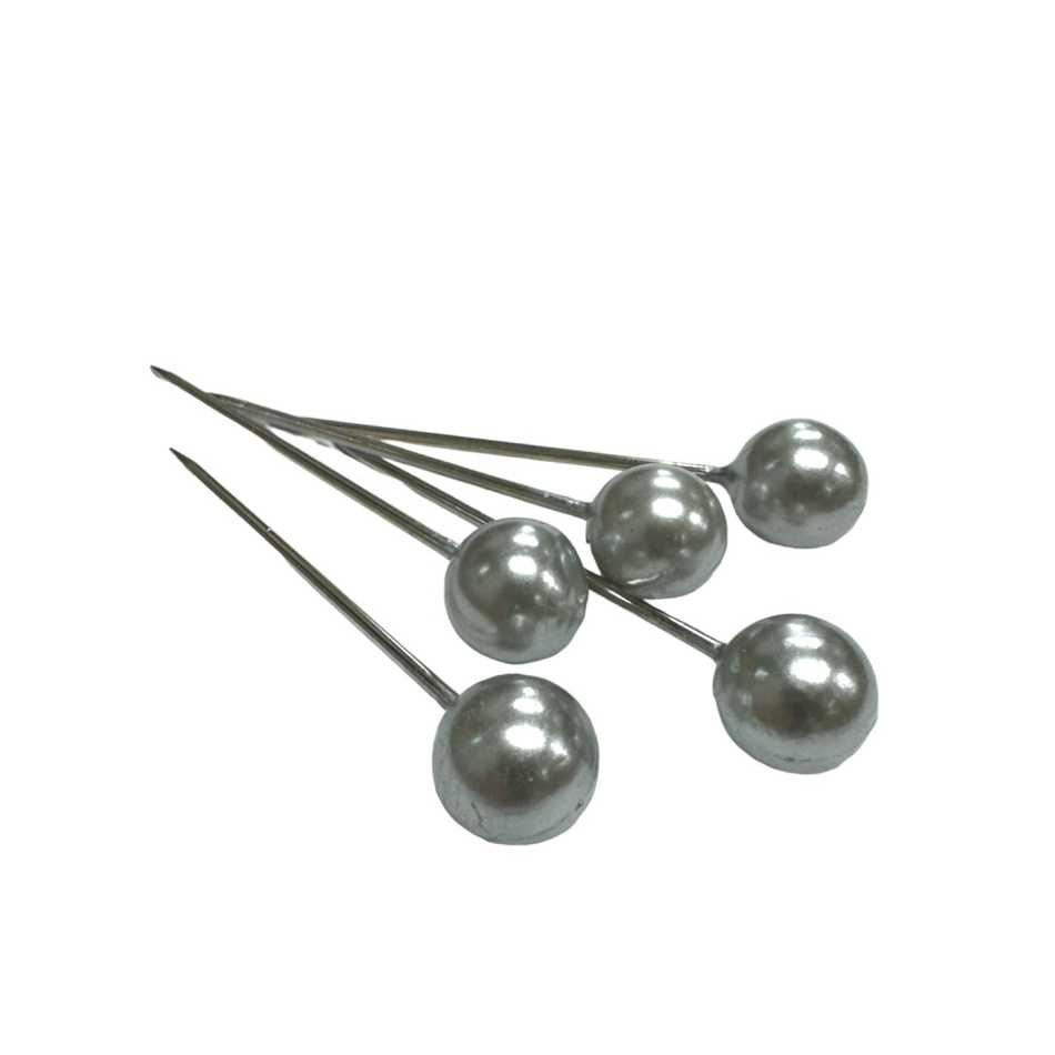Pärlnålar, silver, 15mm. 100 st