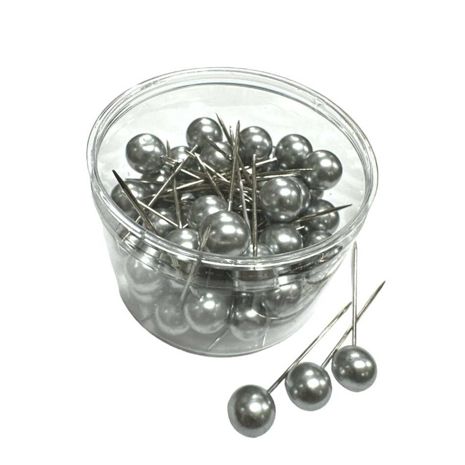 Pärlnålar, silver, 20 mm. 50 st