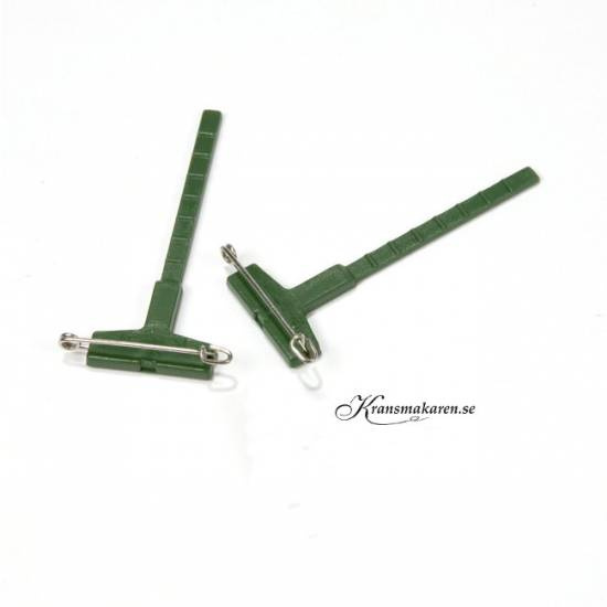 Corsagenålar, gröna. 2st