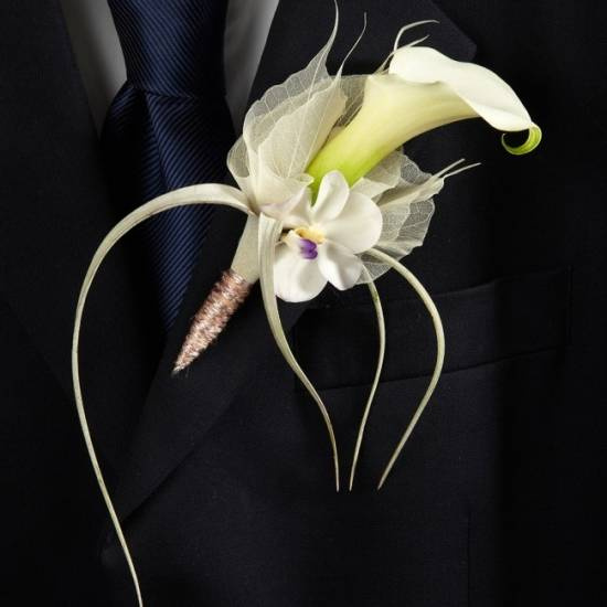 Corsagenålar, gröna. 2st