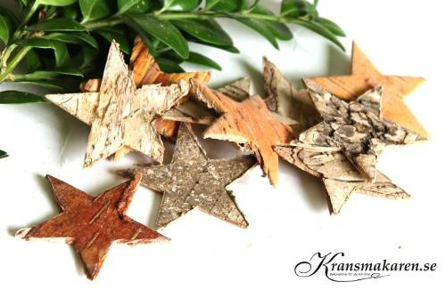 Näverstjärnor, 5 cm. 10 st.