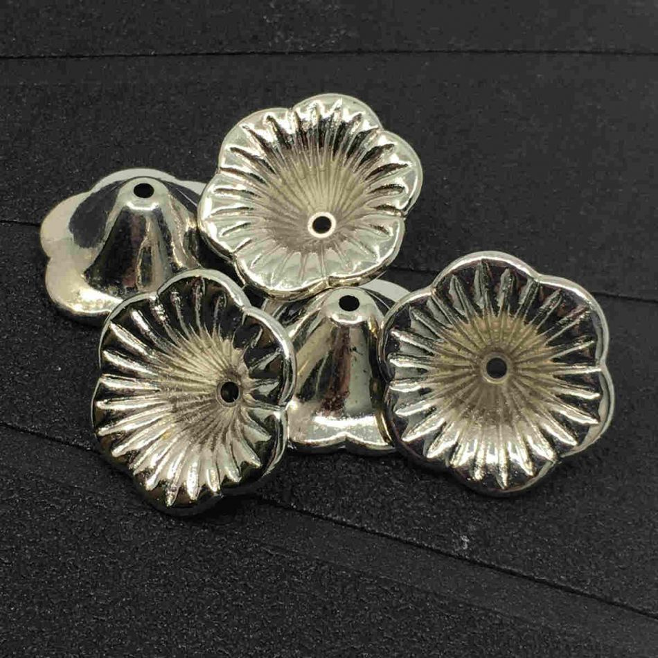 Blomma, Gabi, i silver till pärlnålar,  5st.