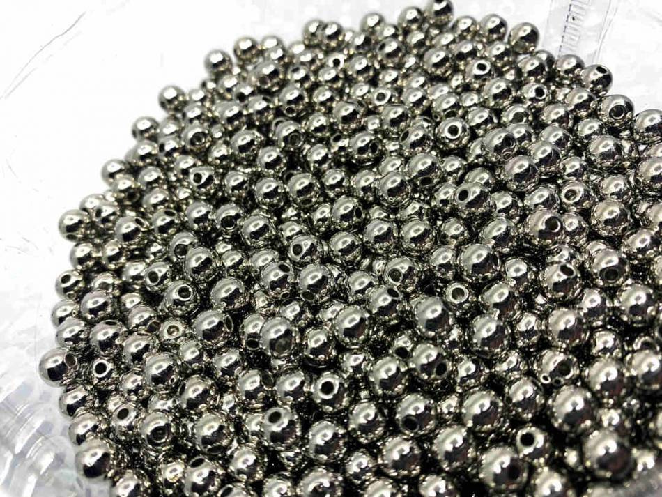 Silverfärgade Pärlor 6 mm (ca 250st)