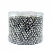 Silverfärgade Pärlor 6 mm ca 2500st Silverfärgade Pärlor 6 mm ca 2500st