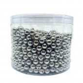Silverfärgade Pärlor 8 mm ca 1000st Silverfärgade Pärlor 8 mm ca 1000st