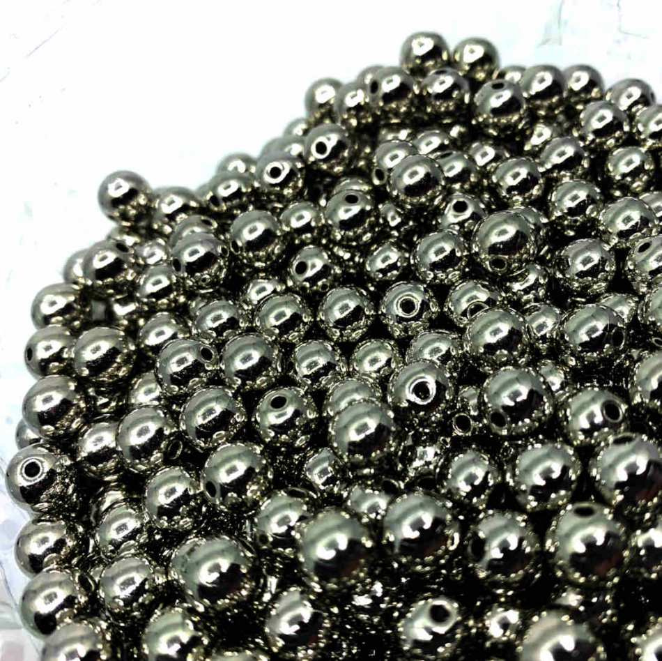 Silverfärgade Pärlor 8 mm ca 1000st