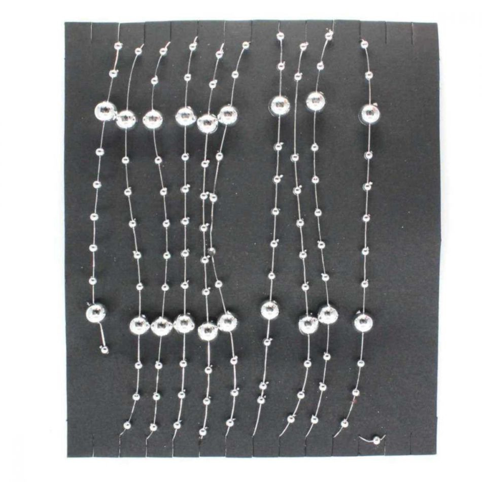 Pärlor på tråd, silver. 3 meter