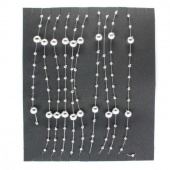 Pärlor på tråd, silver. 3 meter Pärlor på tråd, silver. 3 meter