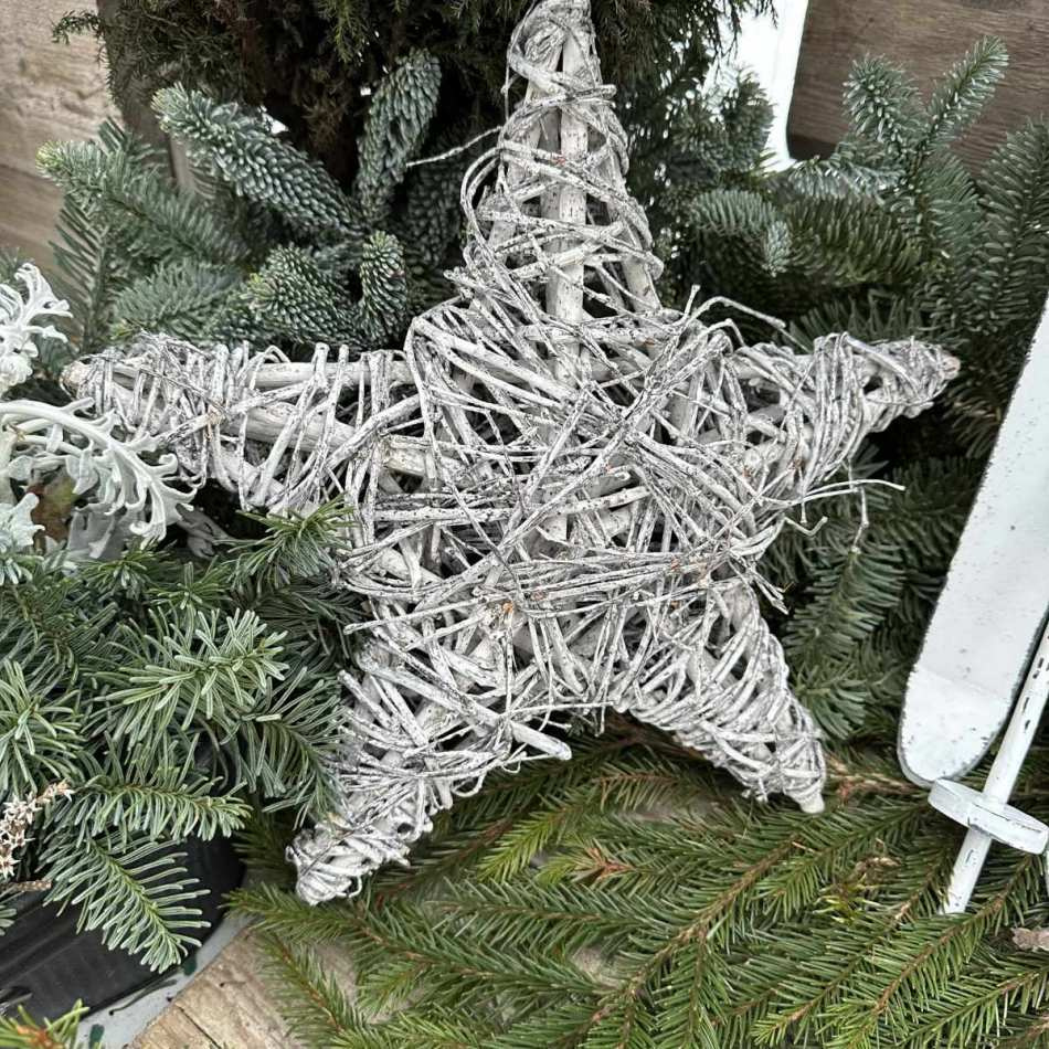 Stjärna, Vit, 30 cm