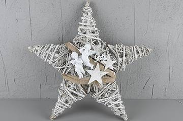 Stjärna, Vit, 30 cm