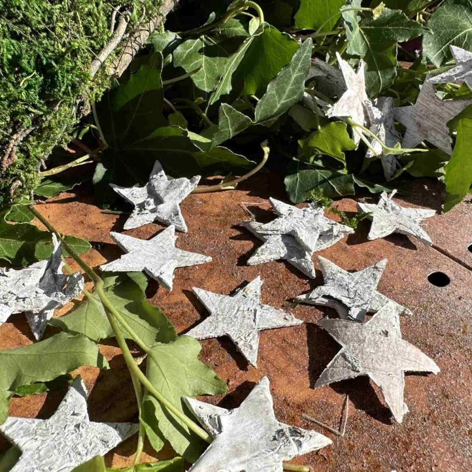 Näverstjärnor, vita. 200 st.