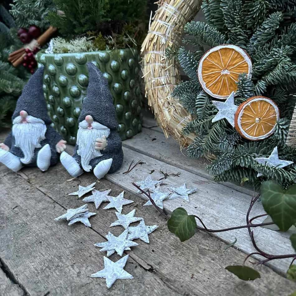 Näverstjärnor, vita. 200 st.