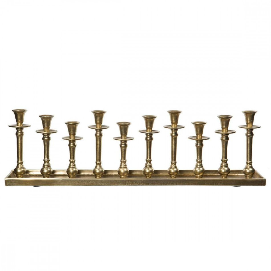 Ljusbricka för 10 st kronljus Antik Guld 