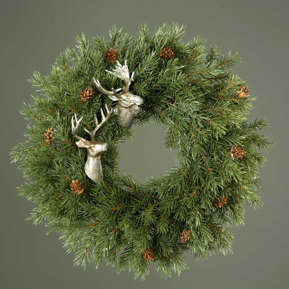 Granriskrans med kottar konstgjord ca 45 cm