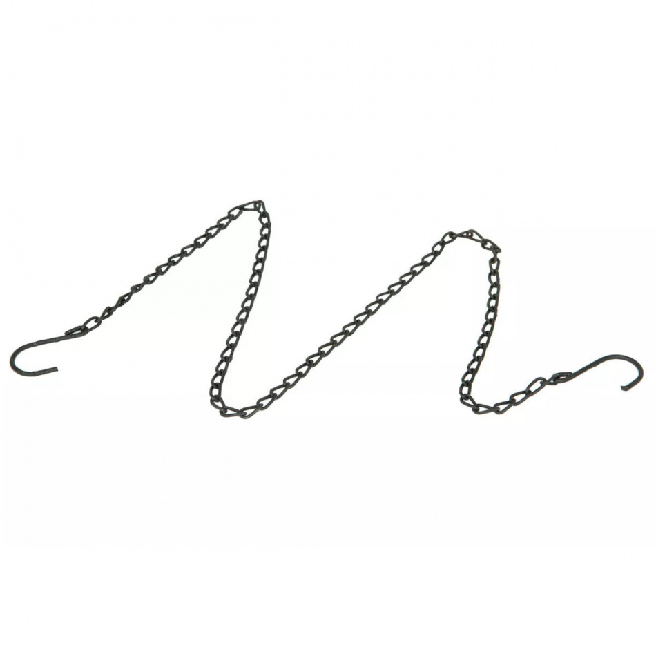 kedja i svart med 2 krokar