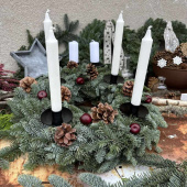 Ljushållare Kronljus - Svart Ljushållare Kronljus - Svart