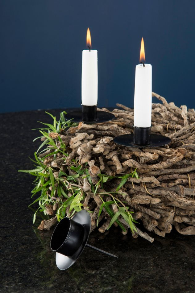 Ljushållare Värmeljus - Svart