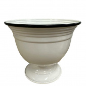 Kruka i vit metall ca 17 cm Kruka i vit metall ca 17 cm