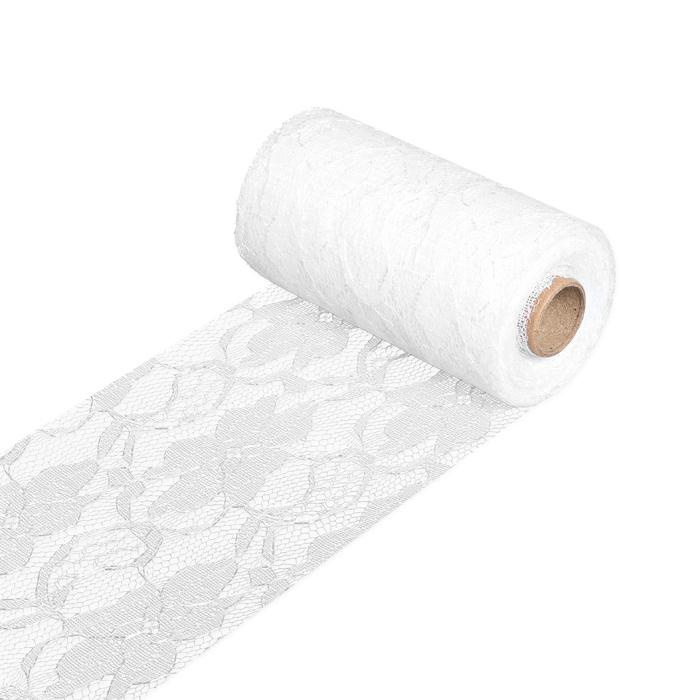 Spetsband, vit, 12 cm bred. (10 meter)