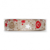 band med stjärnor och hjärtan Dekorband jul