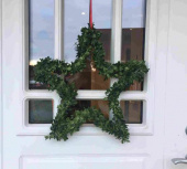 Julstjärna att hänga stjärna till dörren