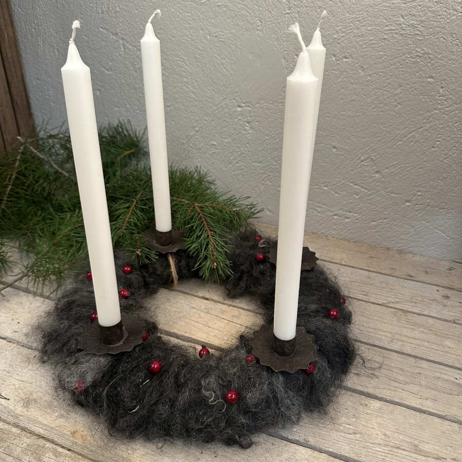 Ljushållare Kronljus Blomformad - Brun