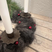 Ljushållare Kronljus Blomformad - Brun Ljushållare Kronljus Blomformad - Brun