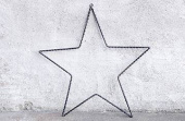 Stjärna i metall. 38 cm