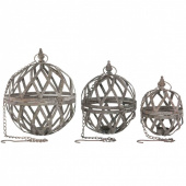 Ljusklot med kedja,  25 cm hög Ljusklot med kedja,  25 cm hög