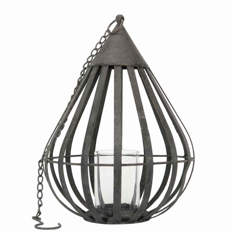 Lykta Droppe i metall 33 cm 