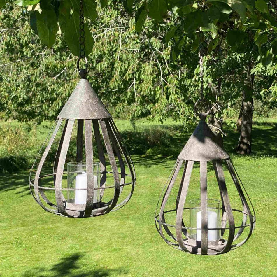 Lykta Droppe i metall 26 cm 