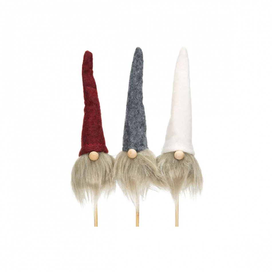 Tomtar, 3 olika. ca 12 cm