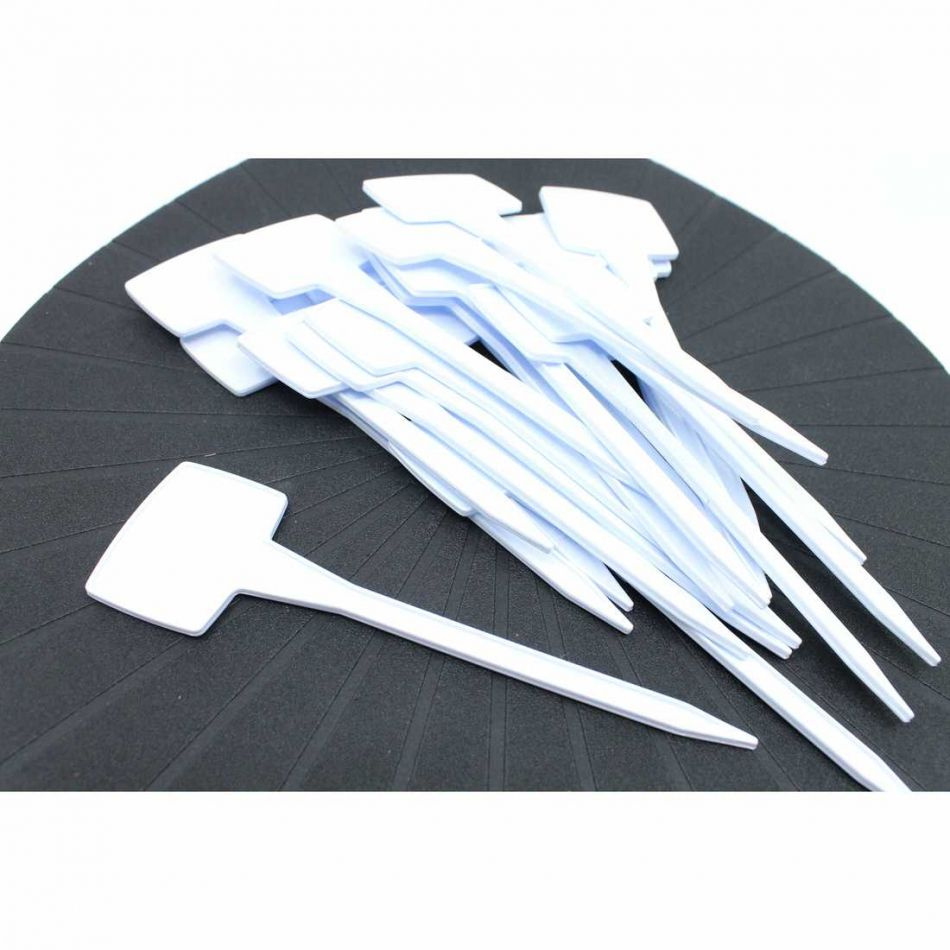 Skyltar, vita. 20 cm. ( 24 st )