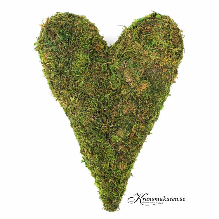 Mosshjärta, 26x18cm 
