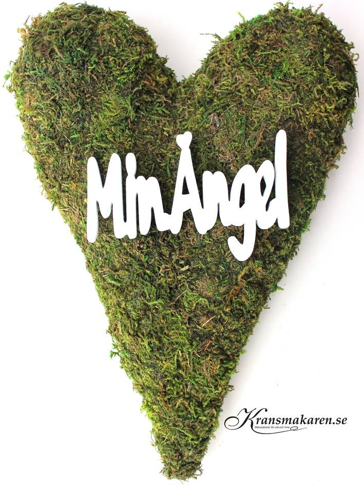 Mosshjärta, 26x18cm 