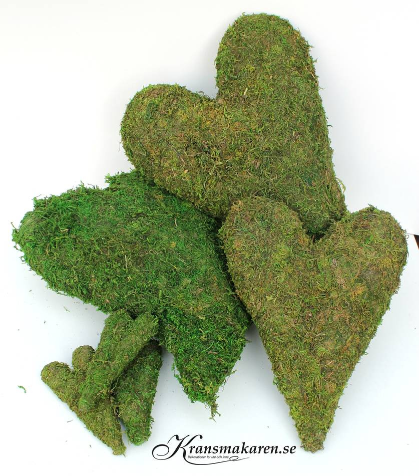 Mosshjärta, 26x18cm 