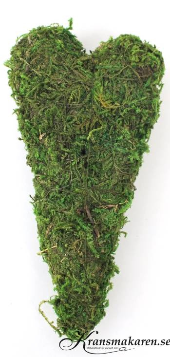 Mosshjärta, rakt. 15 x 8 cm 