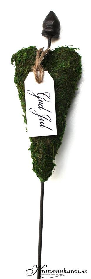 Mosshjärta, rakt. 15 x 8 cm 