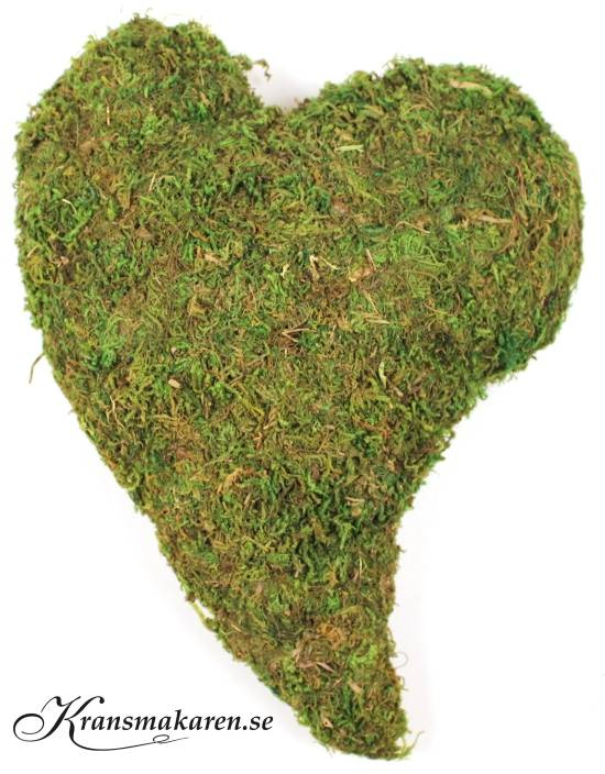 Mosshjärta, svängt ca 20 x 16