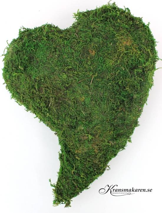 Mosshjärta, ca 36x25 cm