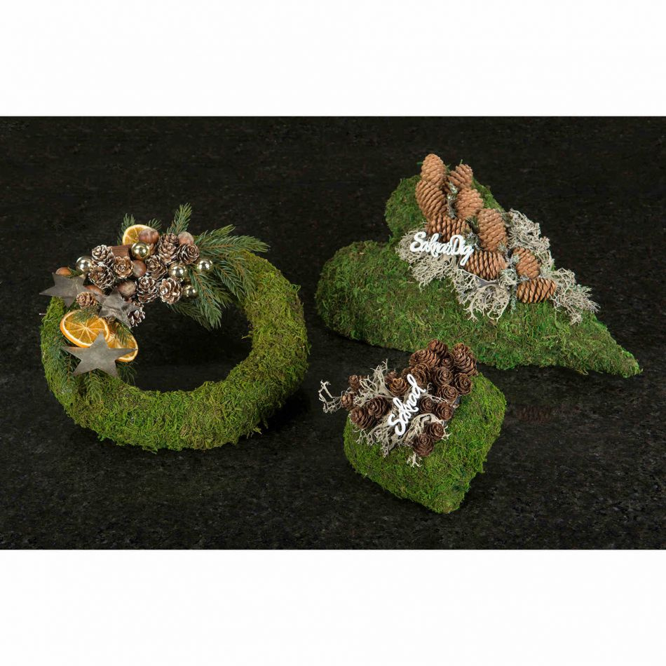 Mosskrans, rund, ca 29x6 cm