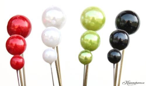 Pärlnålar mixade storlekar & färger. 40 st