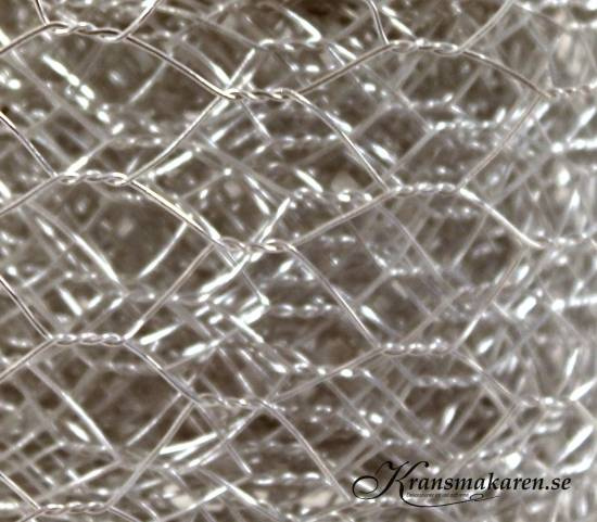 Hexagonnät / dekorationsnät. Silver. 5 m