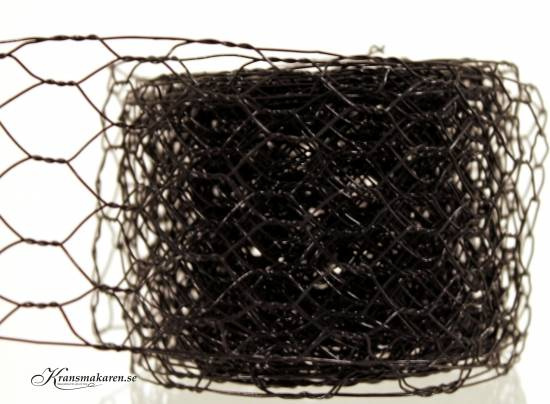 Hexagonnät / dekorationsnät. Svart. 5 m