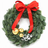 Dekorerad julkrans Elin. Äkta ädelris Dekorerad julkrans Elin. Äkta ädelris