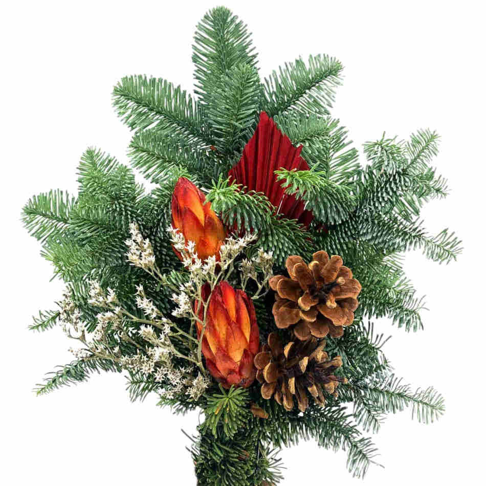 Gravdekoration, bukett med Ananasblommor