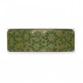 Dekorband med stjärnor Grön/Guld 25 mm 6 meter Dekorband med stjärnor Grön/Guld 25 mm 6 meter