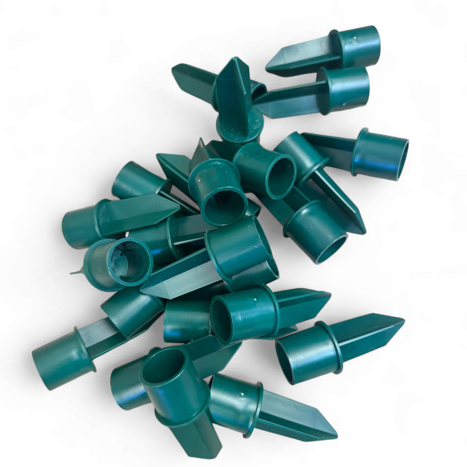 Ljushållare till kronljus av plast - Gröna 24 st