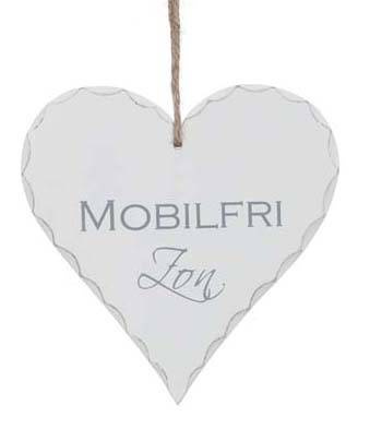 Mobil fri zon - träskylt 15 cm